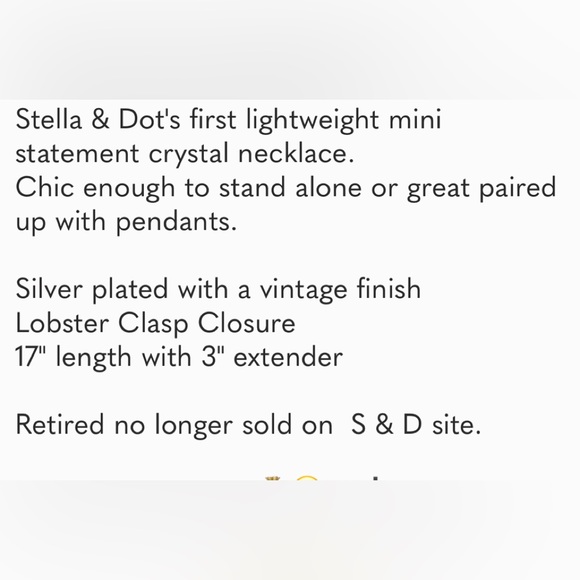 ⭐️✨Stella & Dot delicate crystal statement necklace - Picture 6 of 6